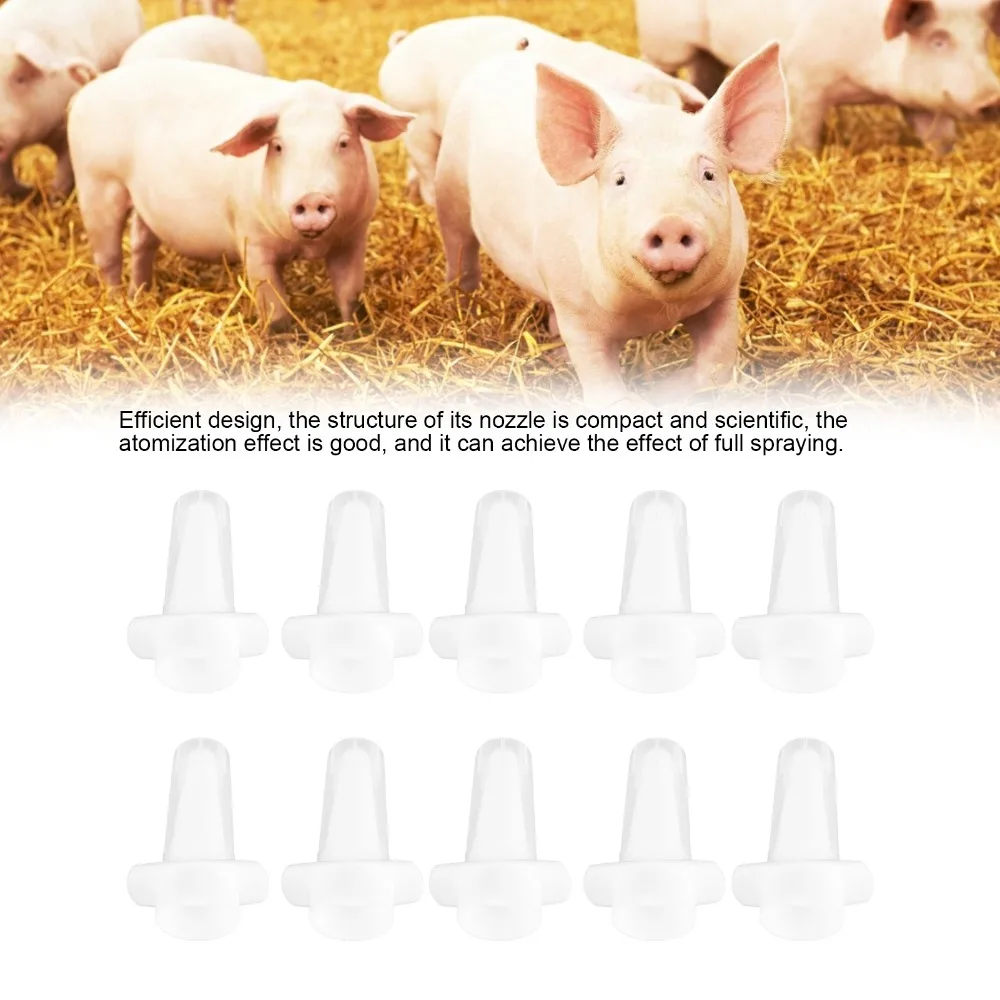 10Pcs Easy Clean Lightweight Nasal Spray Head Atomization Effect PP Veterinary Nasal Spray Durable Pig Nasal Spray Piglets