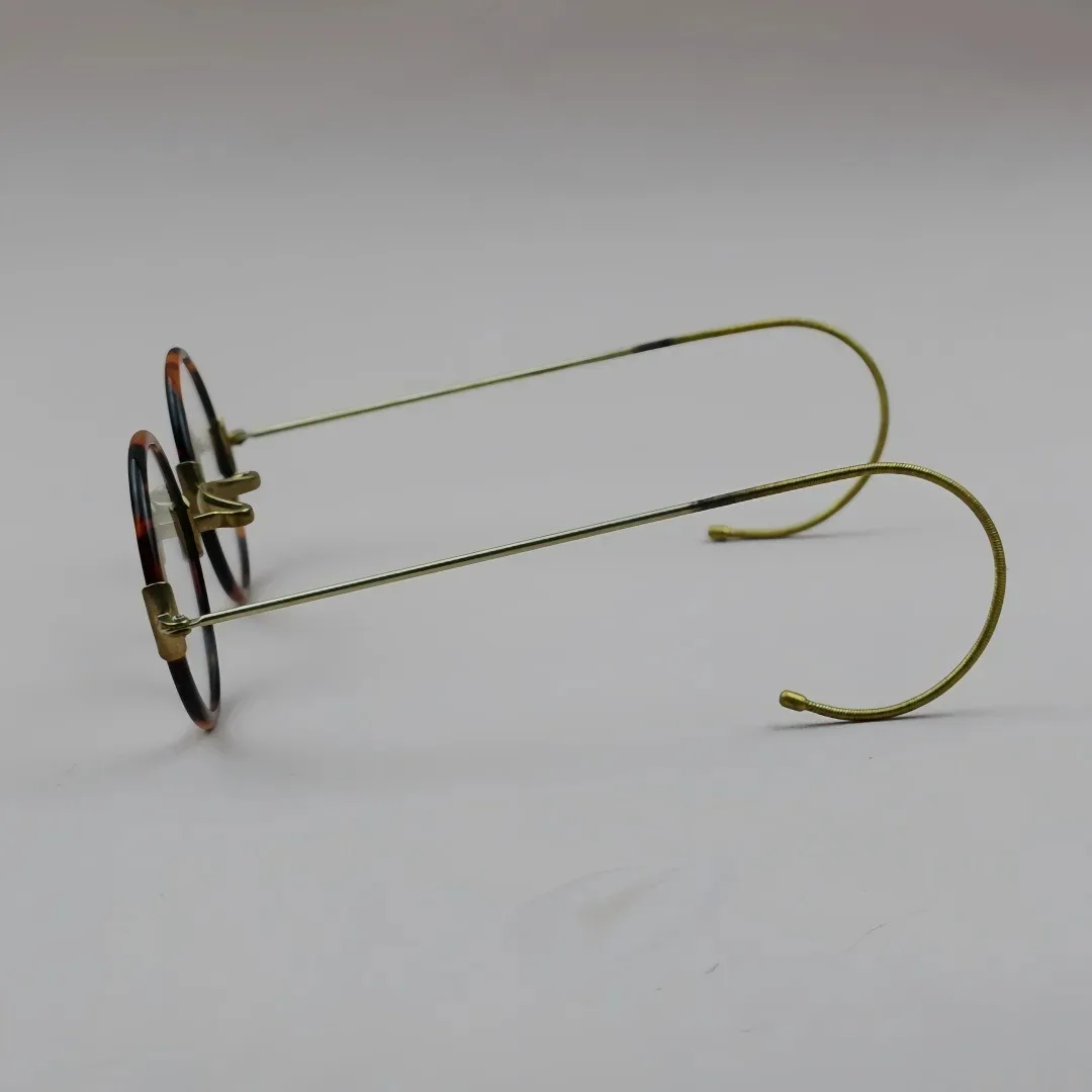 خلات سبائك خفيفة النظارات الإطار الرجال النساء الرجعية البيضاوي النظارات المستديرة موضة اليدوية إطارات النظارات #1