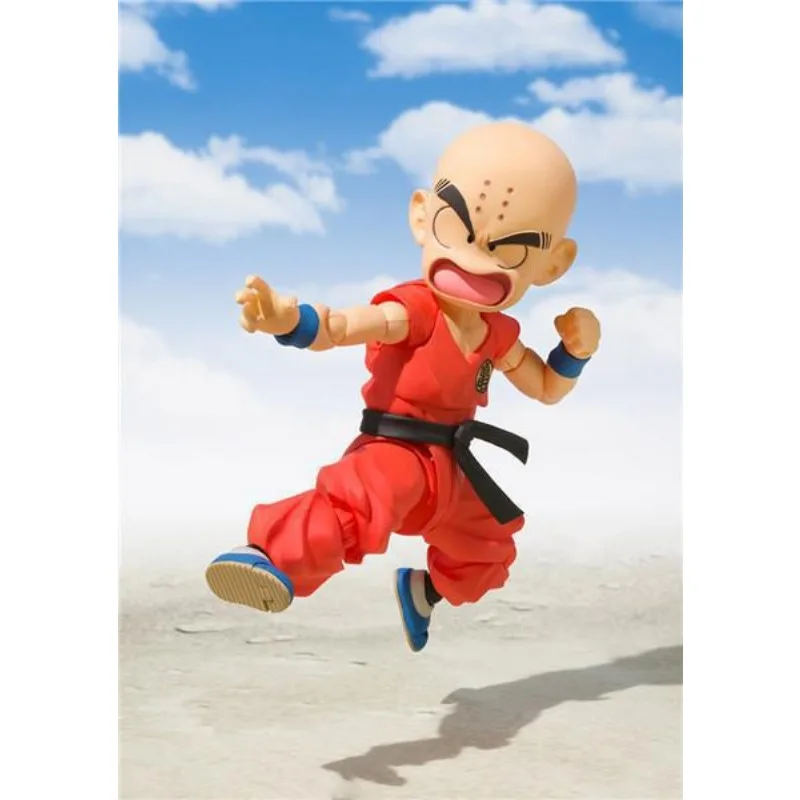 Anime Peripheral Dragon Ball SHF Childhood Krillin Articular Mobility Figurine PVC Action Figure Collectible Model Toy Boxed