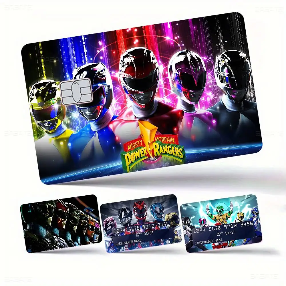 COOl Power R-Rangers Anmie Sticker Film Skin Cover for Credit Card Debit Bank Card Front
