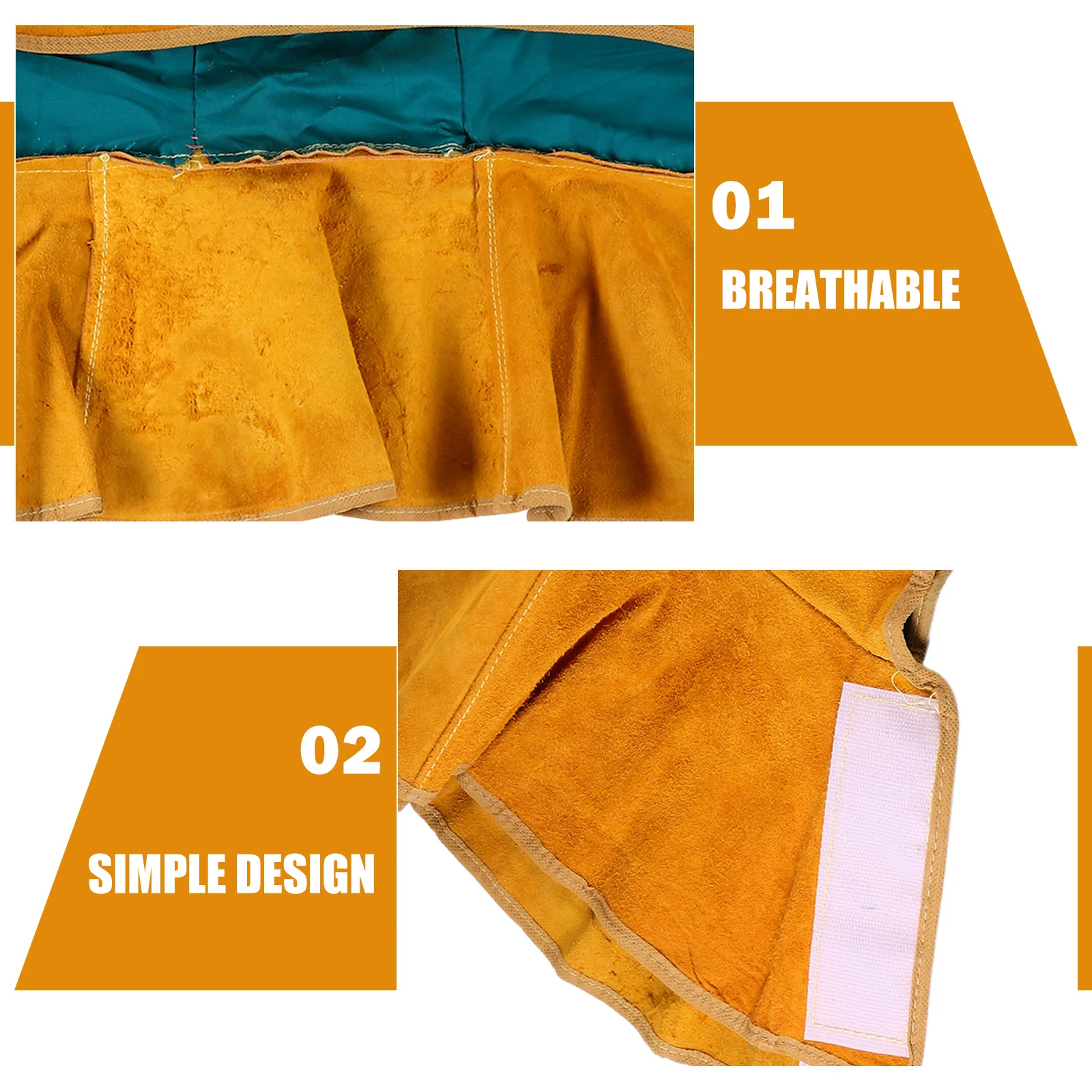 

Welder Shawl Cap Cowhide Protective Neck Cover Breathable Wearable Lightweight Portable Fine Workmanship Great Details Welding