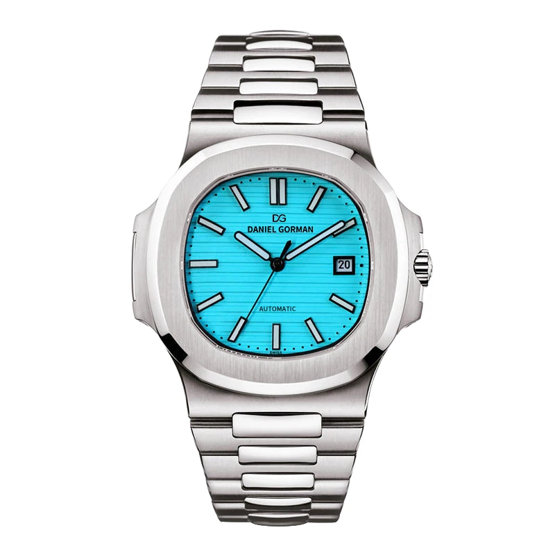 DG8008 Tiffany Blue Automatic Watch Mechanical Movement Stainless Steel 50M Water Resistant Top Brand Dress Watch