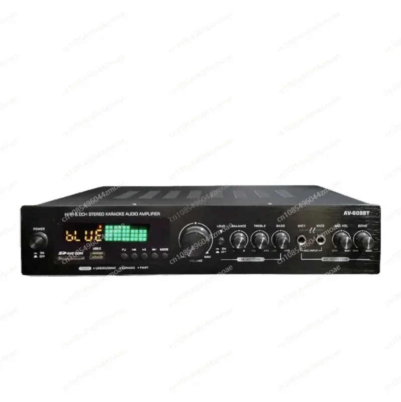AV-628BT5 channel 600W high-power household plug-in card Bluetooth power amplifier cross-border subwoofer