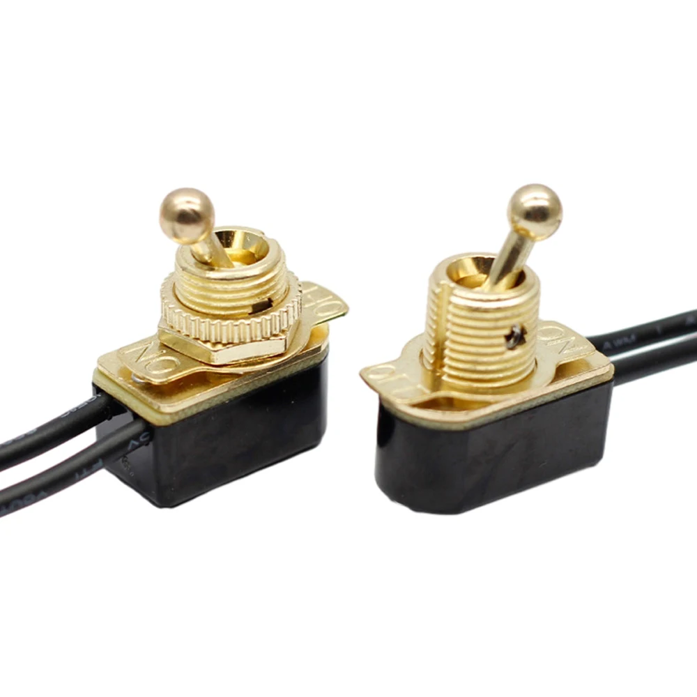 AC250V 3A AC125V 6A On/Off Prewired Standard Toggle Switch with 15CM Wire Cable SPST Contacts Rocker Switch Electrical Equipment