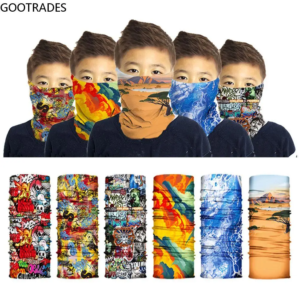 Magic Turban Headwear Face Shield Cycling Equipment High Elastic Mask Bandana Balaclava Seamless Bandana Gradient Color Bandana