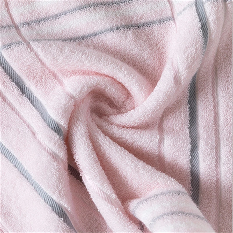 1Pc 34x34cm Square 100% Cotton Striped Solid Color Home Face Care Soft Absorbent Bathroom Face Towel