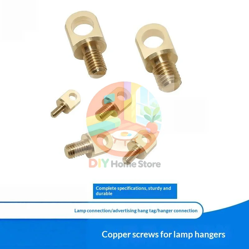 Copper Lifting Ring Eye Bolt Rust Proof Long Lasting M3 M4 M5 M6 M8 Brass Ear Screw for Household Repair DIY Hardware Fastening