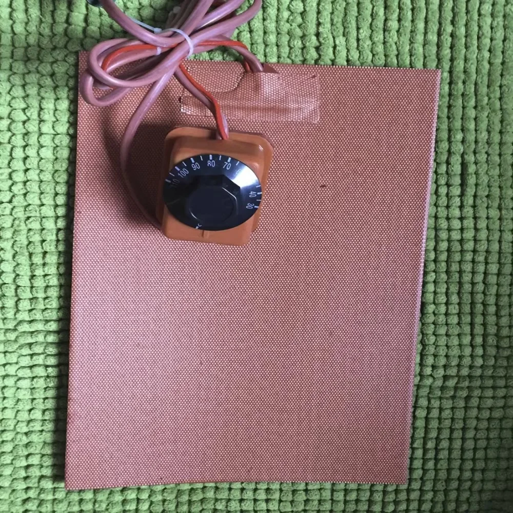 

200x100mm 220v 250W Silicone heater for Tyre Heating board Temperature adjustable of thermostatic silicone rubber Heating Board