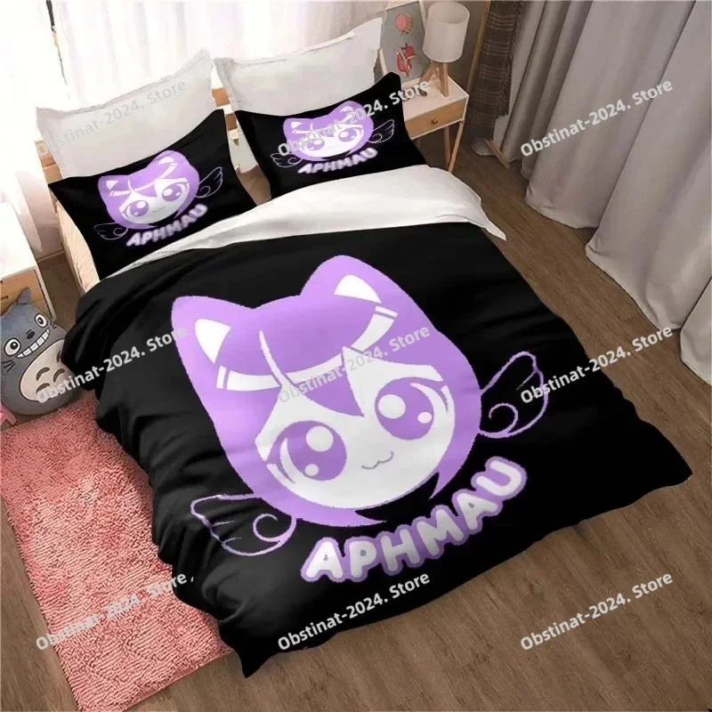 

3D Print Kawaii Cartoon Aphmau Bedding Set Printed Bed Set Duvet Cover Sheet Pillowcase Soft Quilt Cover Full Queen King Size