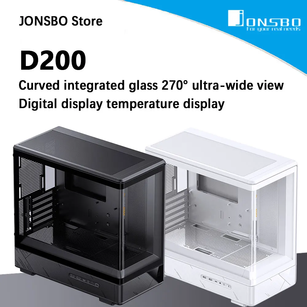 

Корпус JONSBO D200 MATX (изогнутый вид на море без колонки/240 Радиатор/блок питания ATX/цифровой дисплей/Type-C Gen2 10 Гбит/с)