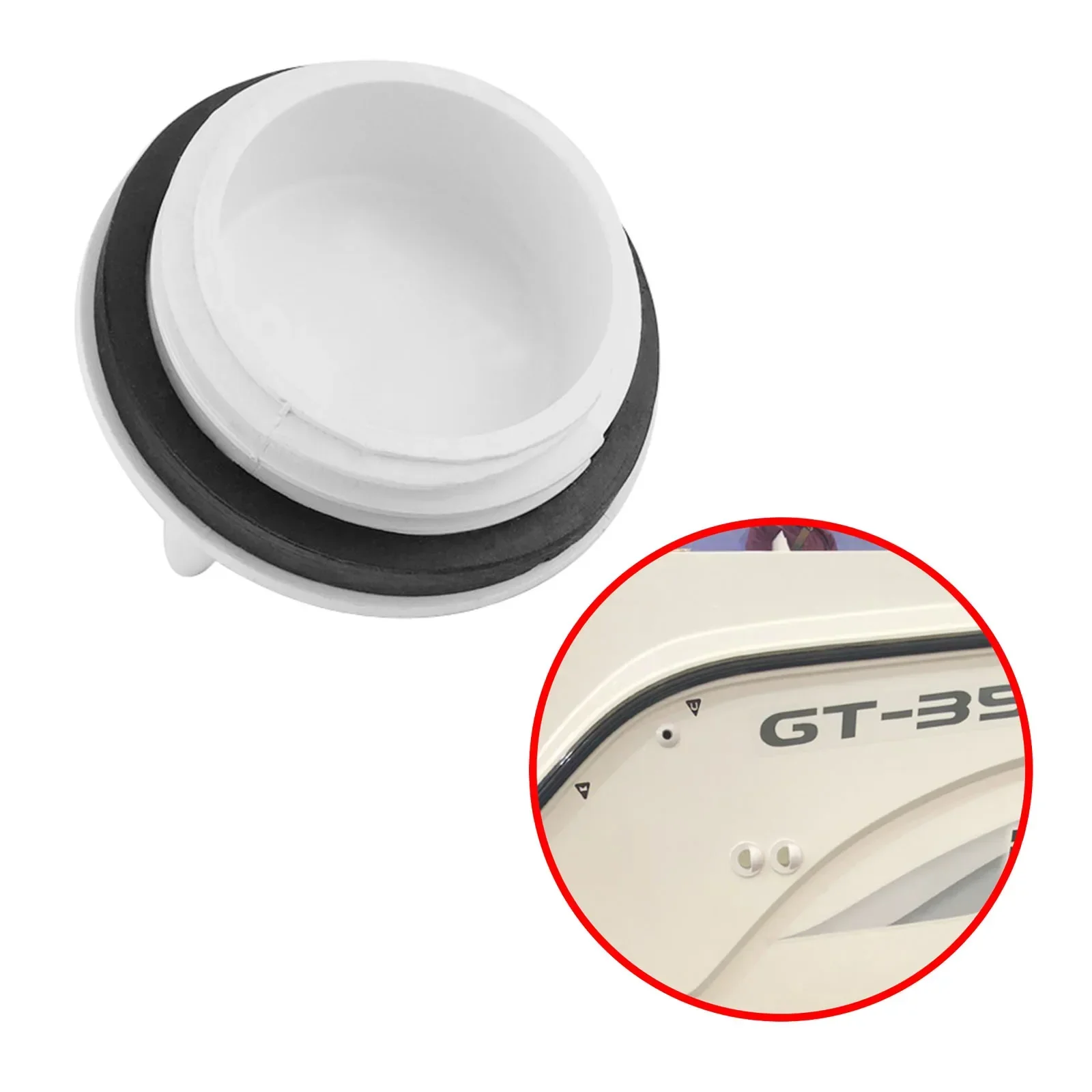 1 Pc Universal White Nylon Marine Transom Deck Mount Sided Drain Scupper Valve Screw Cap Bung Stopper Replacement Yachts Boats
