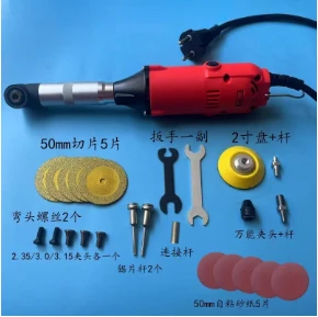 Micro Angle Grinder Multifunctional Elbow Electric 90° Elbow Polishing Grinding Machine Beautifying Seams Tile Slotting Tool kit