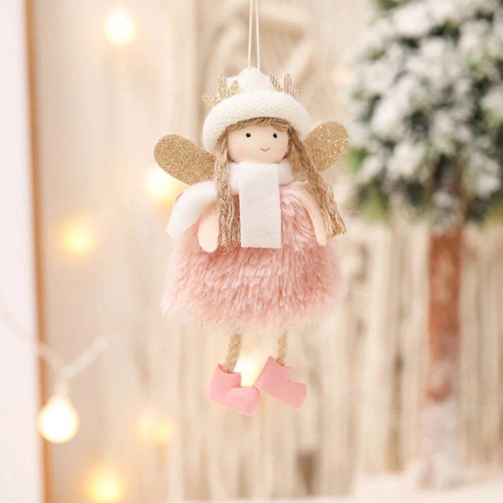 

3 pcs Mini Angel With Lanyard Light Weight Christmas Tree Pendants Decorative Party Decorations Antler Angel Pendants