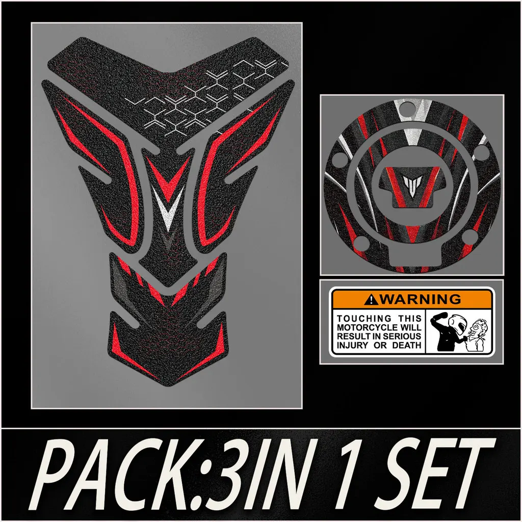 For MT 07 09 03 10 fz1 fz6 yzf r6 r7 r1 Tank Pad Fuel Cap Sticker Matte Laminated Non-Slip Motorcycle Fuel Tank Protector Decal