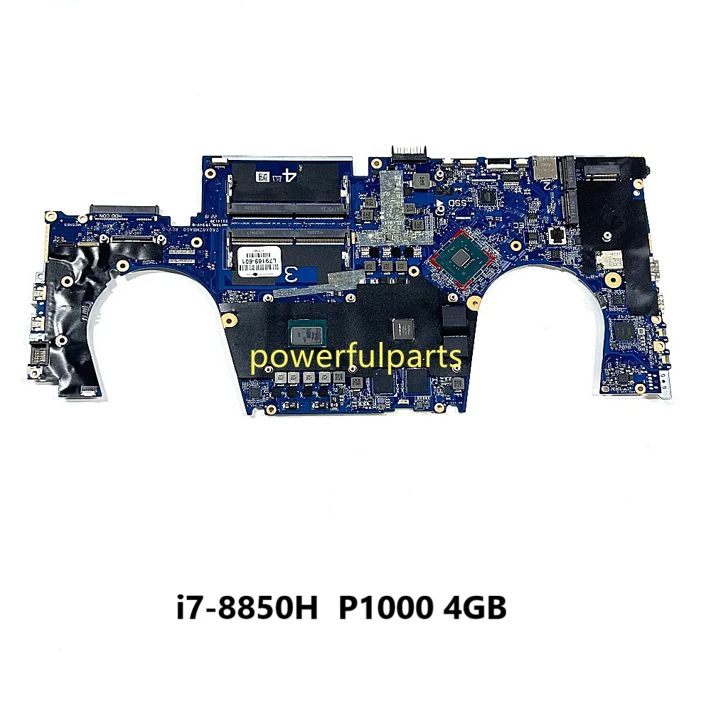 DA0XW2MBAG0 For Hp Zbook 15 G5 Laptop Motherboard L79169-601 i7-8850H Cpu P1000 4GB Gpu Working Good