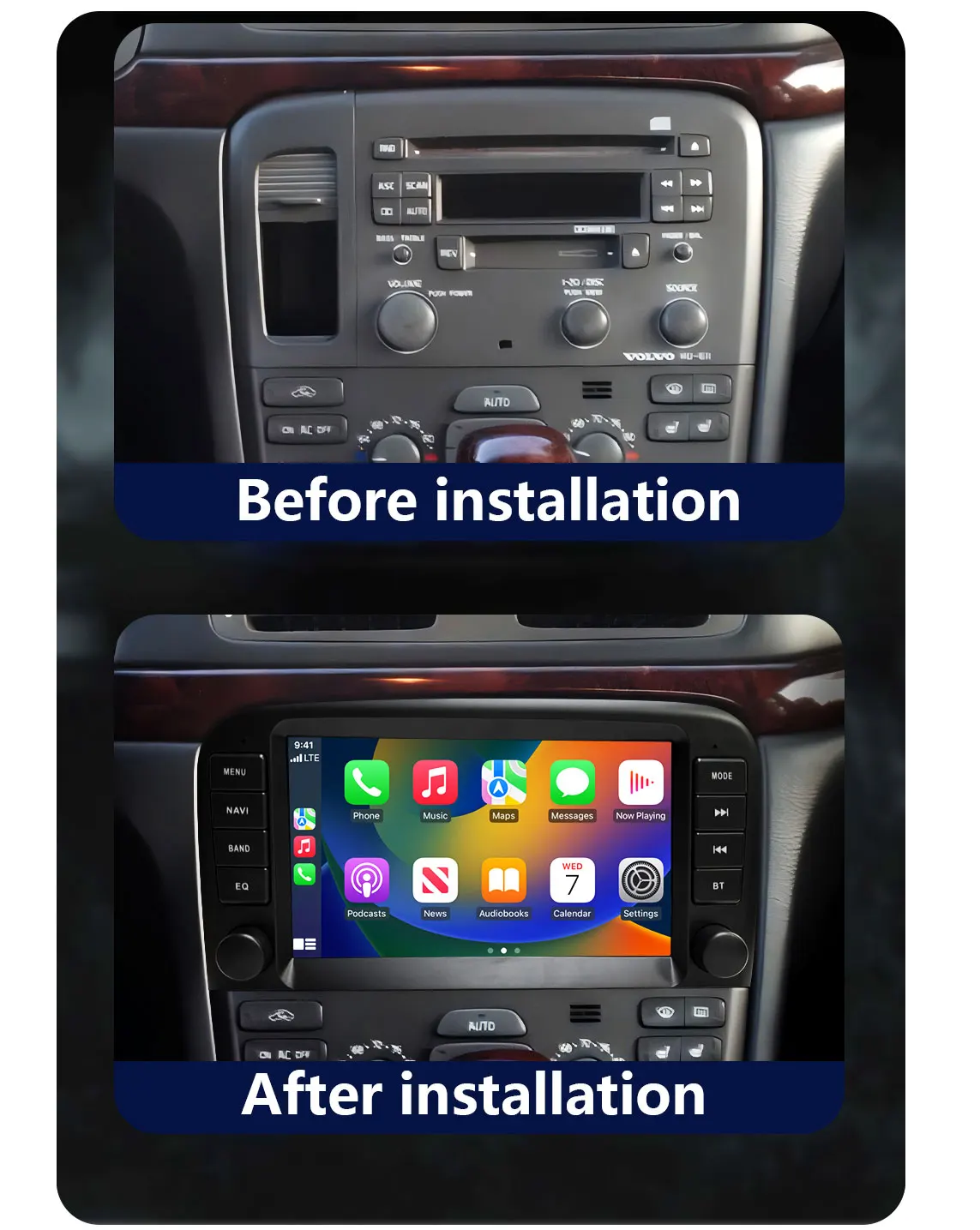 Car Radio For Volvo S80 1998-2006 Multimedia Bluetooth Wireless Carplay Android Screen Auto WIFI GPS Upgrade Models Touch Screen