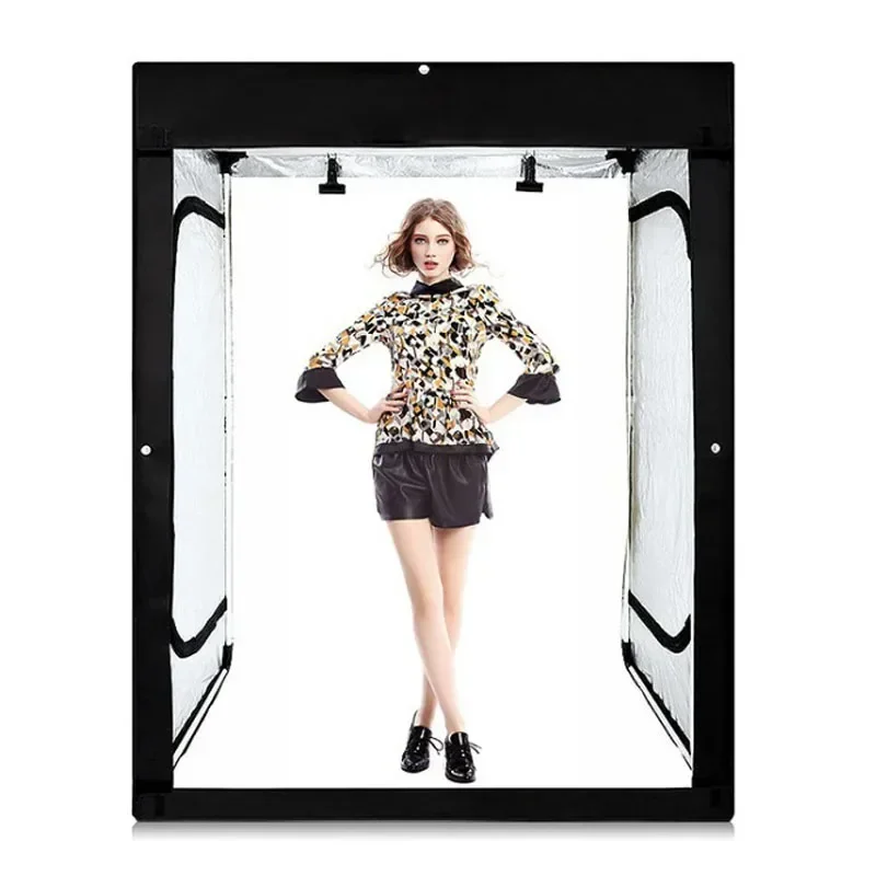 200 Cm Photo Light Box Photography Shooting Tent For Big Items Light Box With 3 Colors Backdrops 8 Led Strips Photo Boo