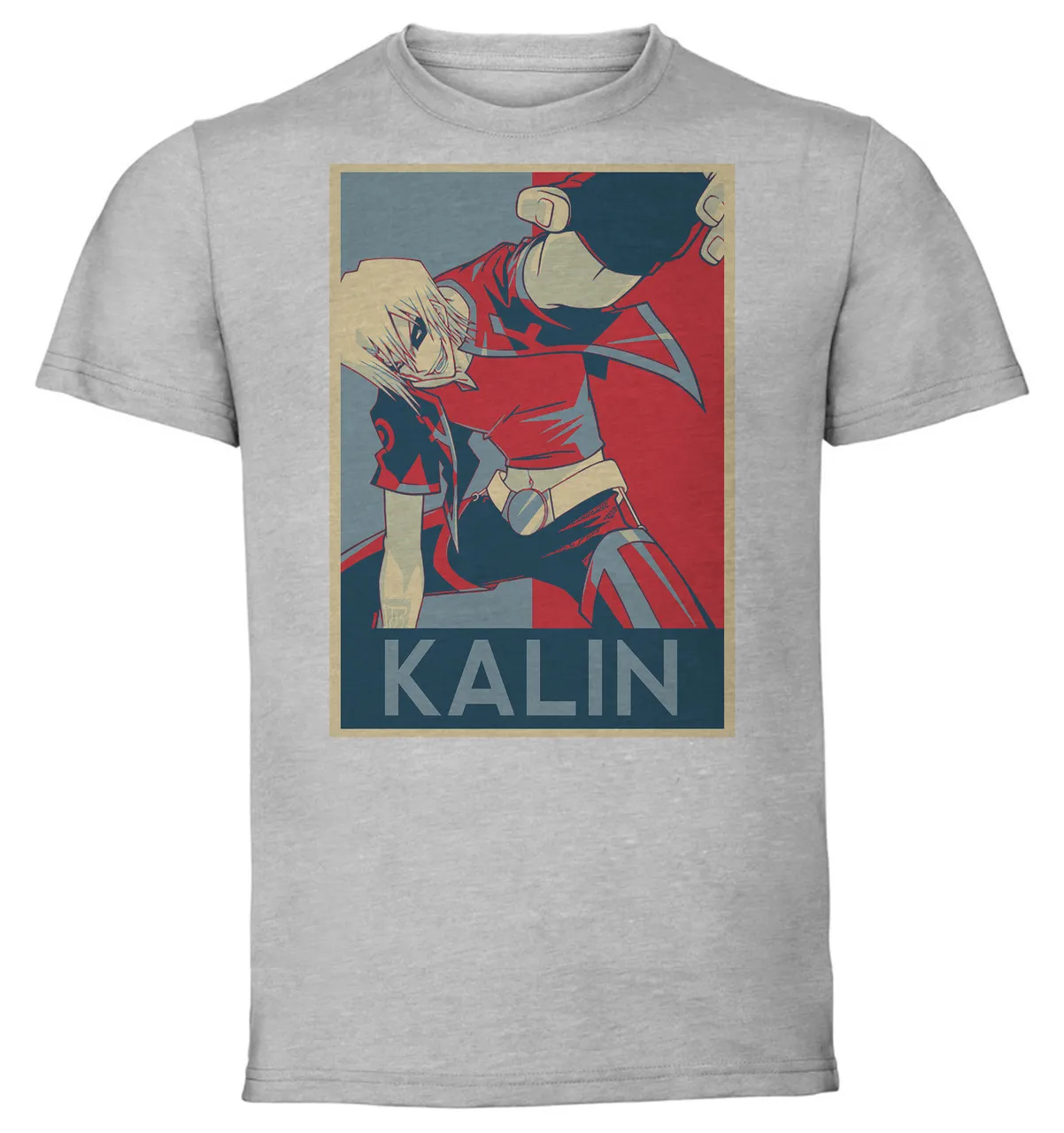 T-Shirt Unisex Grey Propaganda Yu Gi Oh Kalin Kessler variant