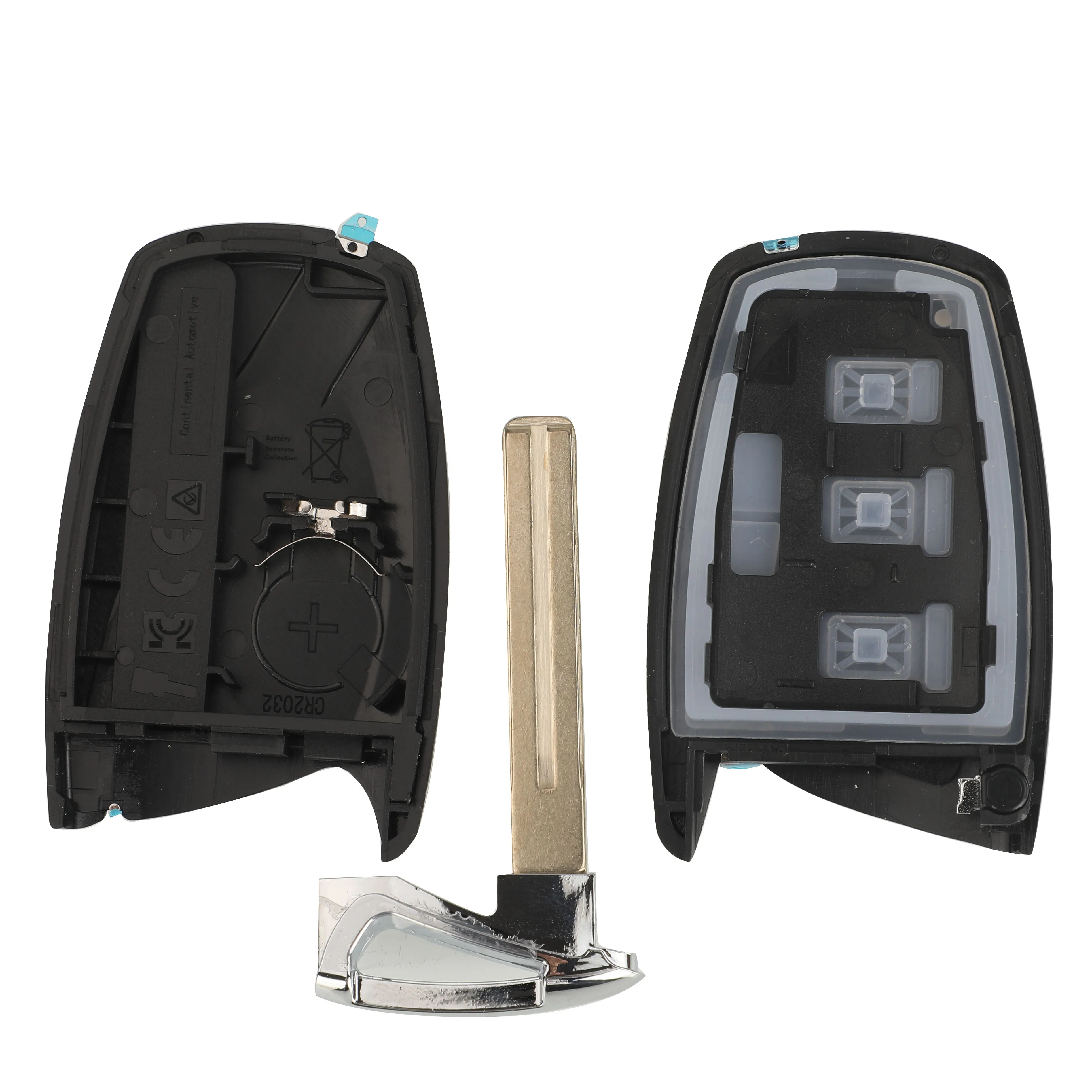 Jingyuqin 현대 제네시스 산타페 에쿠스 아제라용 스마트 키 케이스, 원격 제어 키 쉘, 스마트 포브, 고품질, 3 버튼, 4 버튼