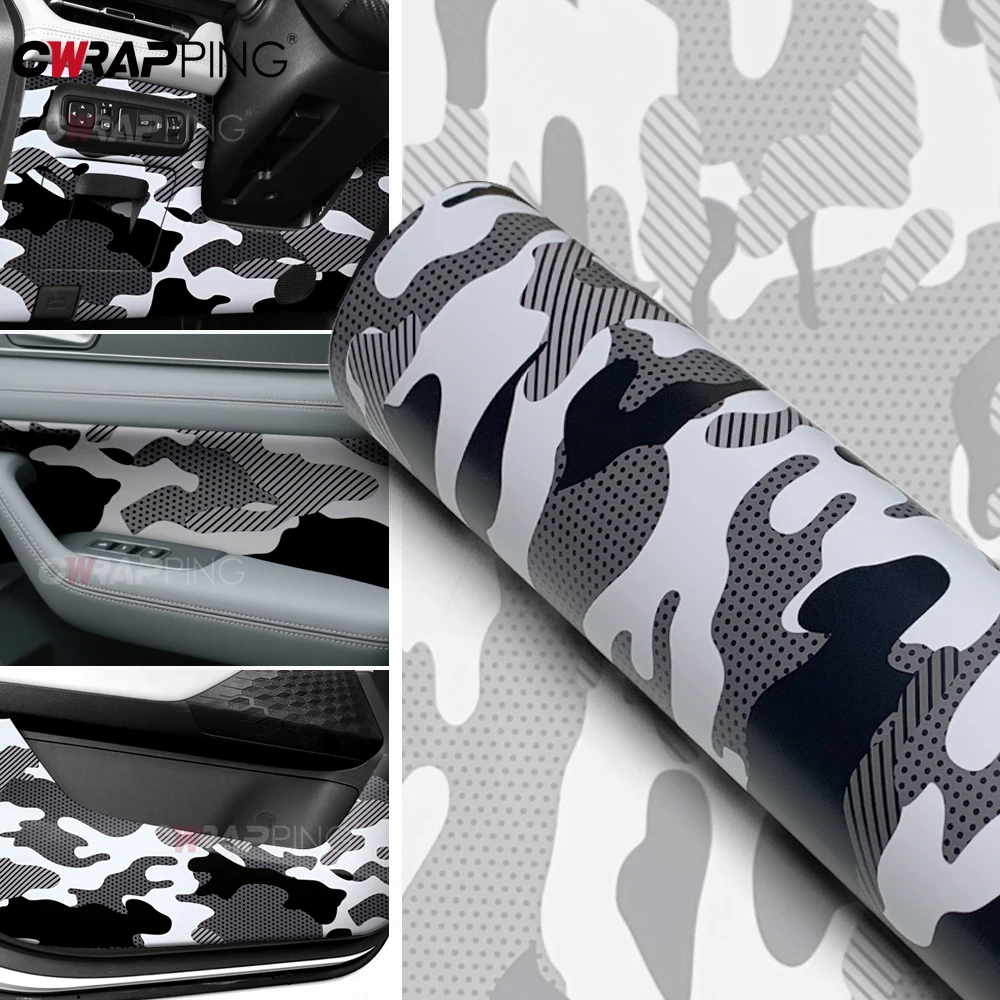 Off-Road Car Stickers Camo Car Wrap Black Camouflage Film Jeep Car Adhesive Vinyl Motorcycles Auto Outdoor Accessories