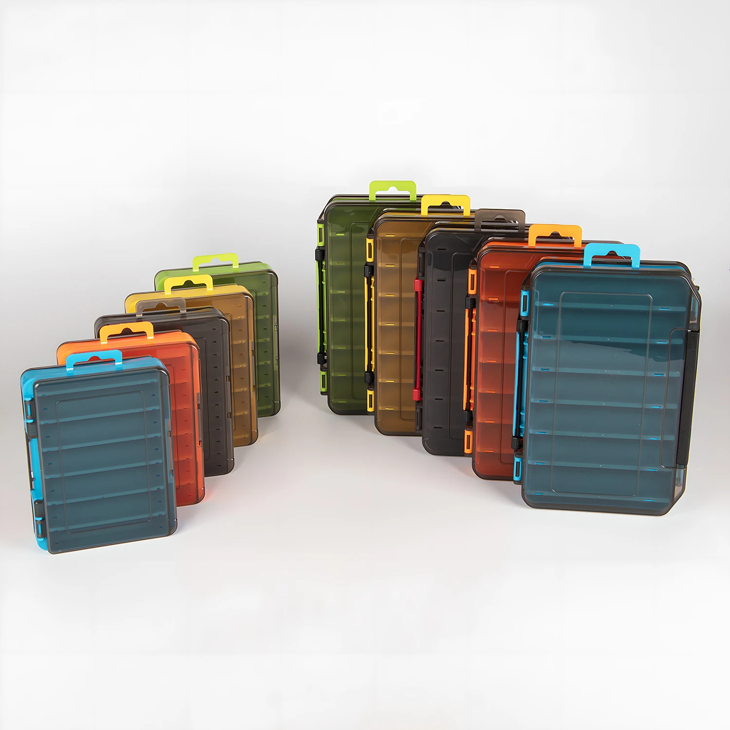 Seitige FishingTackle Box 12-14 Zellen Köder Köder Haken Aufbewahrungsbox Angelwerkzeug Zubehör Aufbewahrungsbox Karpfen zum Angeln Wobbler – Detail 1