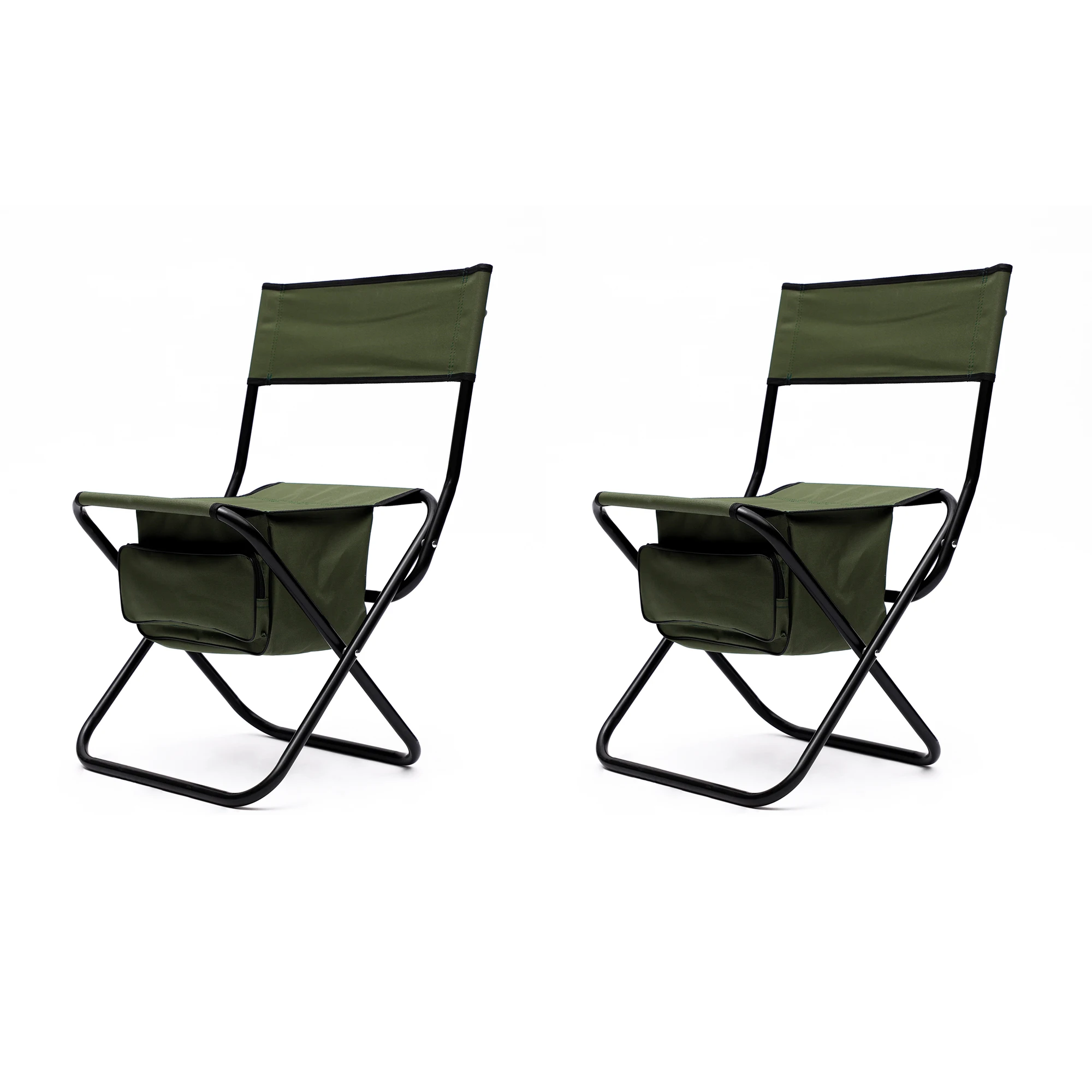 

Portable Folding Outdoor Chair Set with Storage Bag 2-Piece Camping Chairs for Outdoor Use