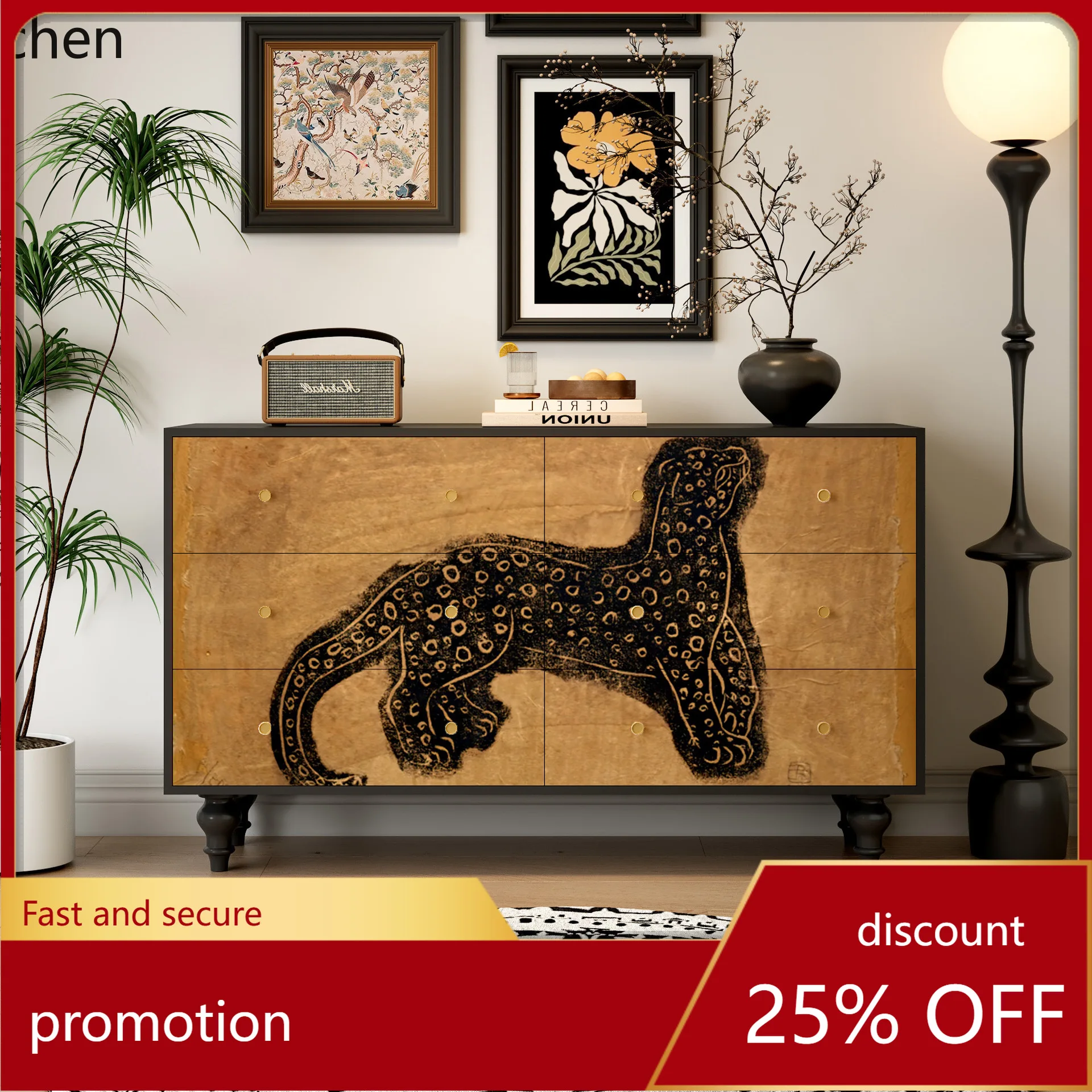 ZML Chest of Drawers Bedroom Multi-Functional Storage Sideboard Living Room Wall-Mounted Storage Cabinet
