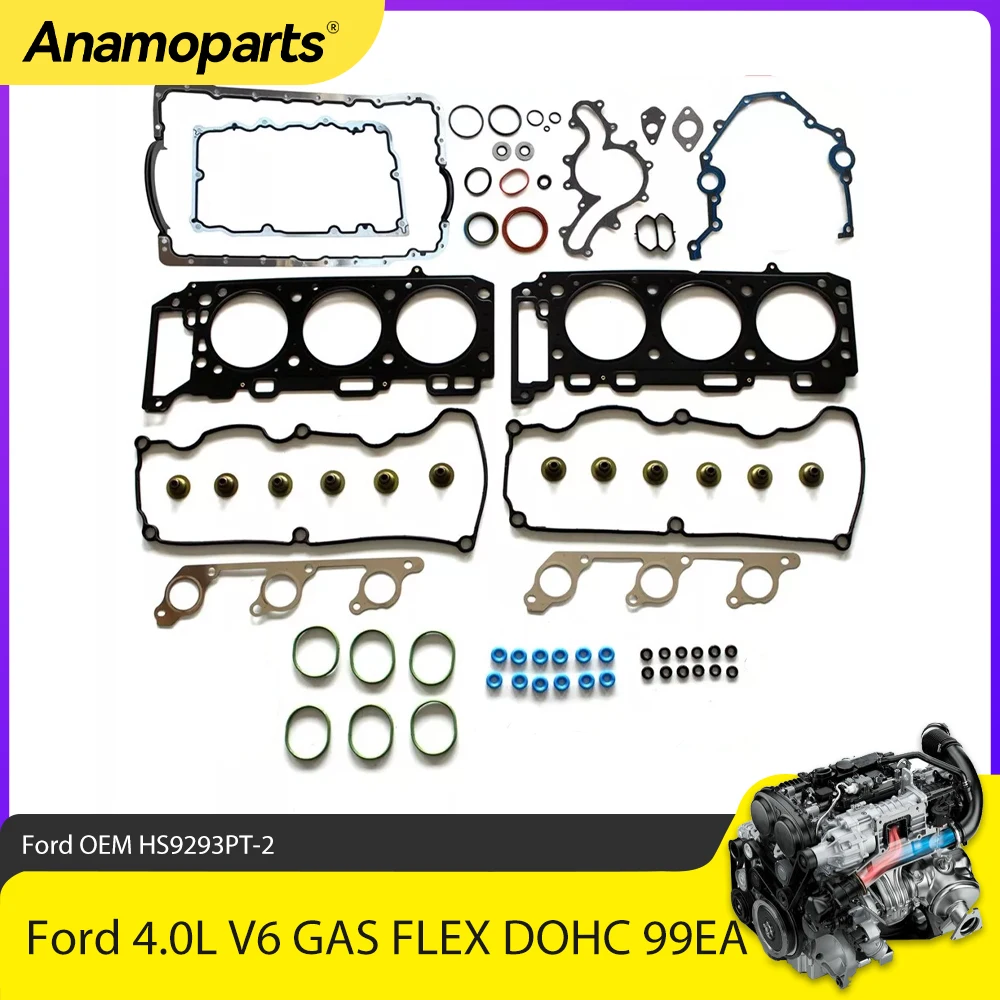 Parti del motore Set completo di guarnizioni del cilindro misura 4.0 L per Ford Ranger Explorer 4.0L V6 GAS FLEX DOHC 99EA 2000-2003