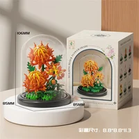Eternal Flower Bouquet Bonsai Potted Plant Micro Building Blocks Model Home Decoration Puzzle Toys Kids Birthday Christmas Gifts 5