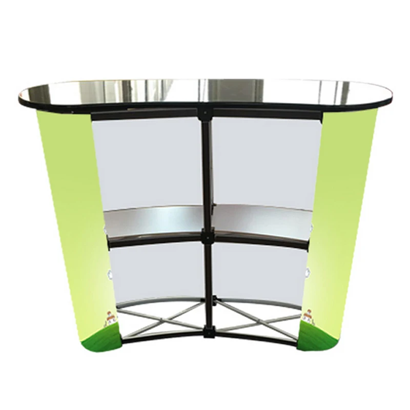 2*2 Portable Pop Up Trade Show Display Exhibition Counter Promotion Podium Table Stand Booth with Wall Carry Bags