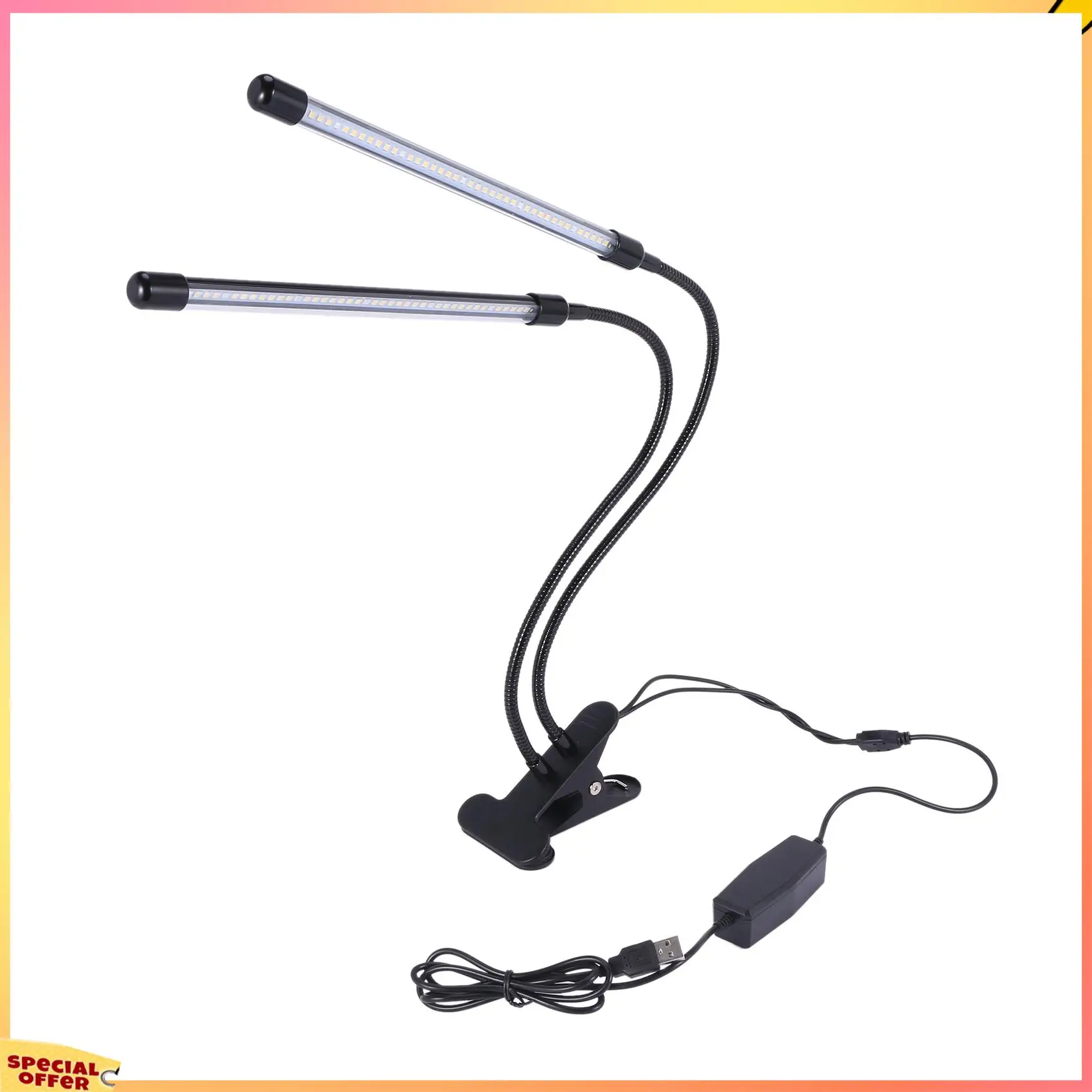 ABFI 3X USB LED ضوء النمو الداخلي، 40 واط مصابيح نباتية كاملة الطيف ضوء الشمس الأبيض للنباتات المنزل الزراعة المائية صندوق عصاري