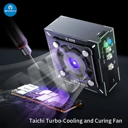 Qianli MEGA-IDEA 3 in 1 Taichi Turbo-Cooling and Curing Fan cooling curing fan Fast Cooling and UV Curing Maintenance Fan Tools