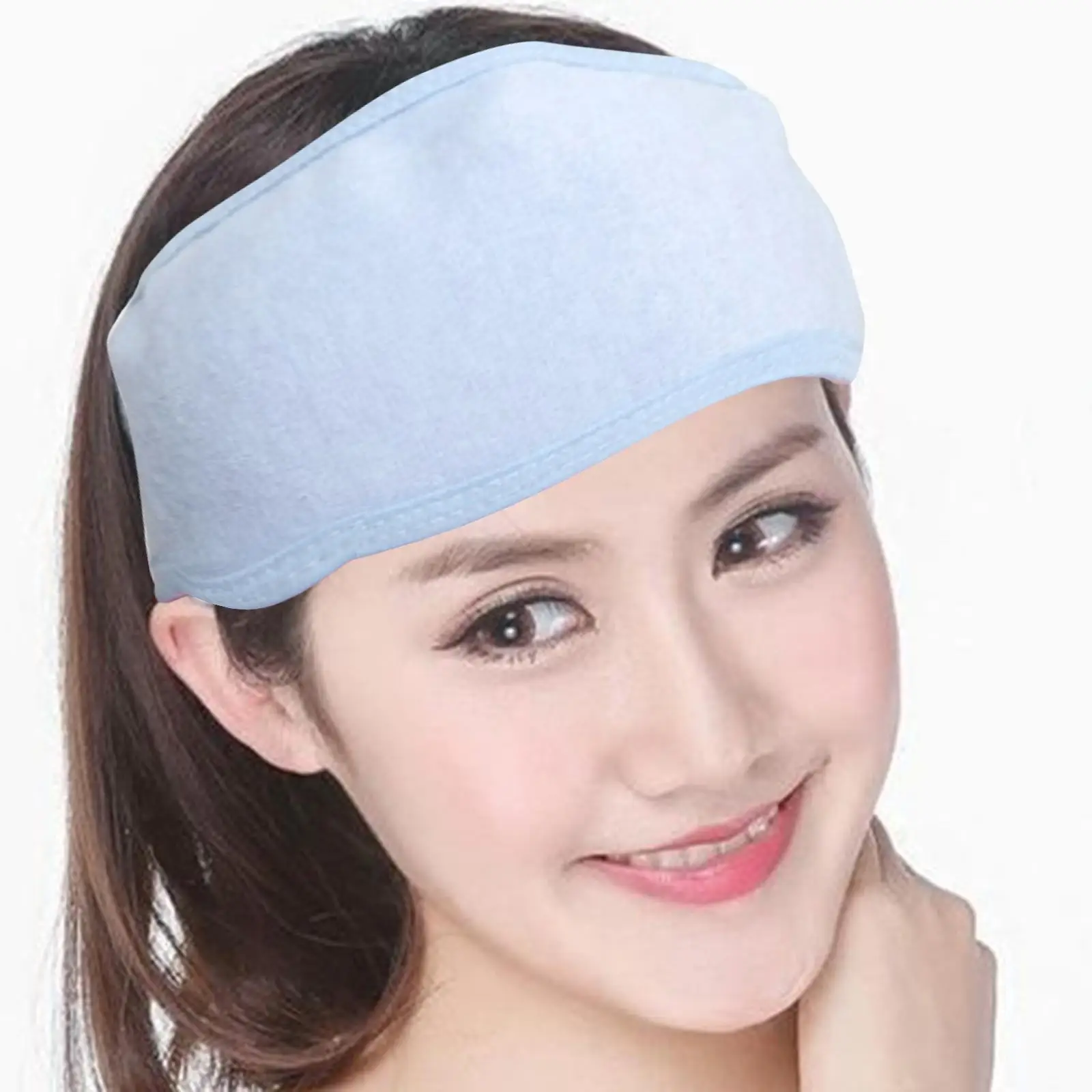 Fascia per la testa in spugna per spa, morbida fascia per il trucco, per le donne, maschere per il viso e cura quotidiana del viso