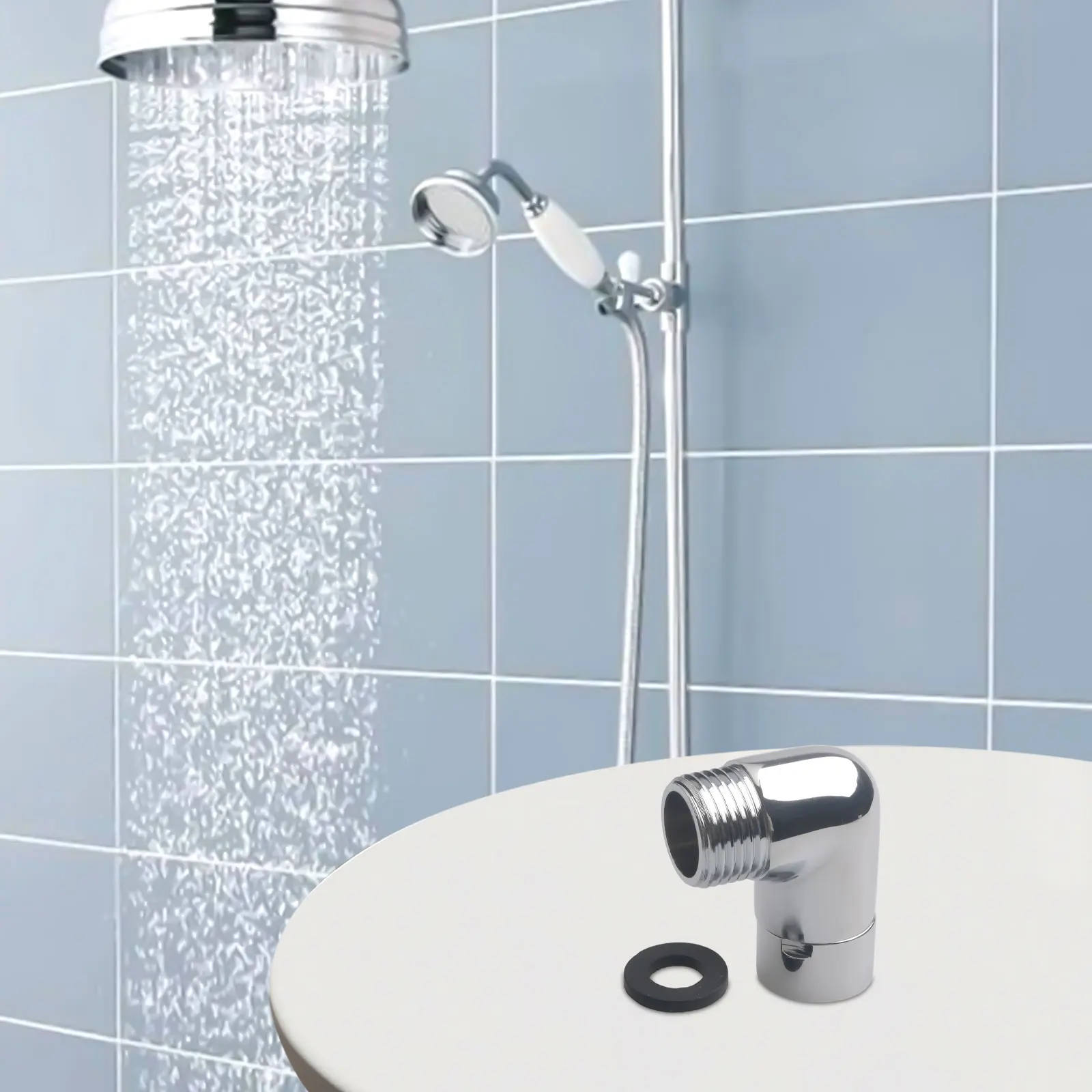 Enhance Your Showering Experience with For Wall Mounted Handheld Shower Head Elbow Adapter Customizable Angles