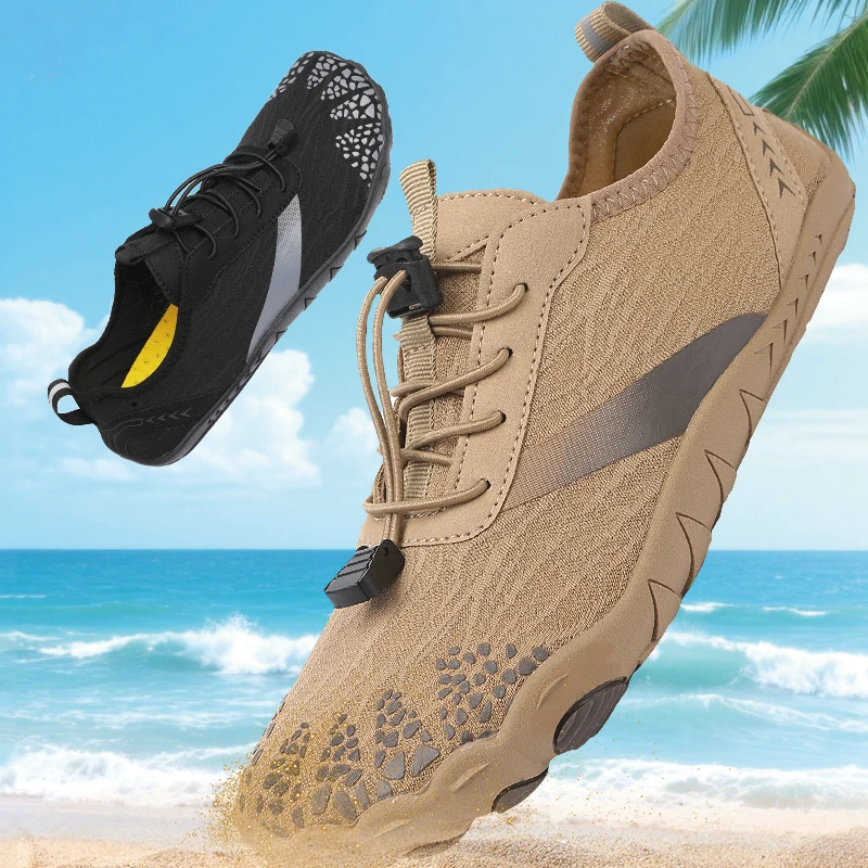 Fashion Men Wider Shoes Breathable Mesh Men Barefoot Wide-toed Shoes New Flats Soft Zero Drop Sole Wider Toe Sneakes Big Size