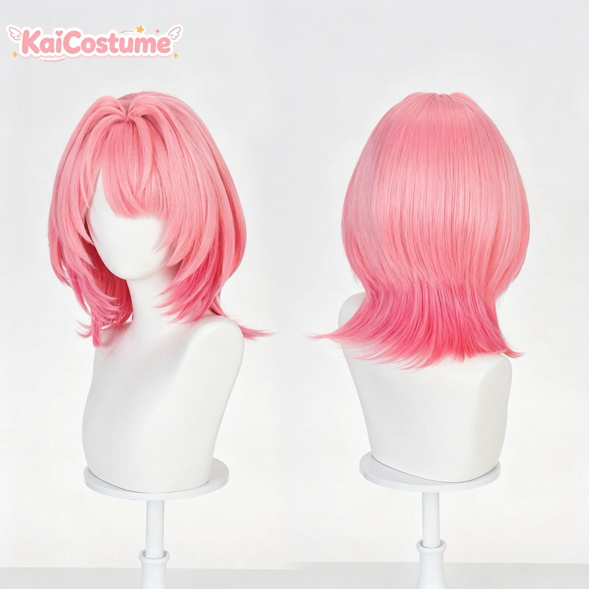 ZZZ Ramiel Cosplay Wig, In-Game Model Color Pink Short Hair With Realistic Scalp Top For Comic Con Halloween Role Play view 3