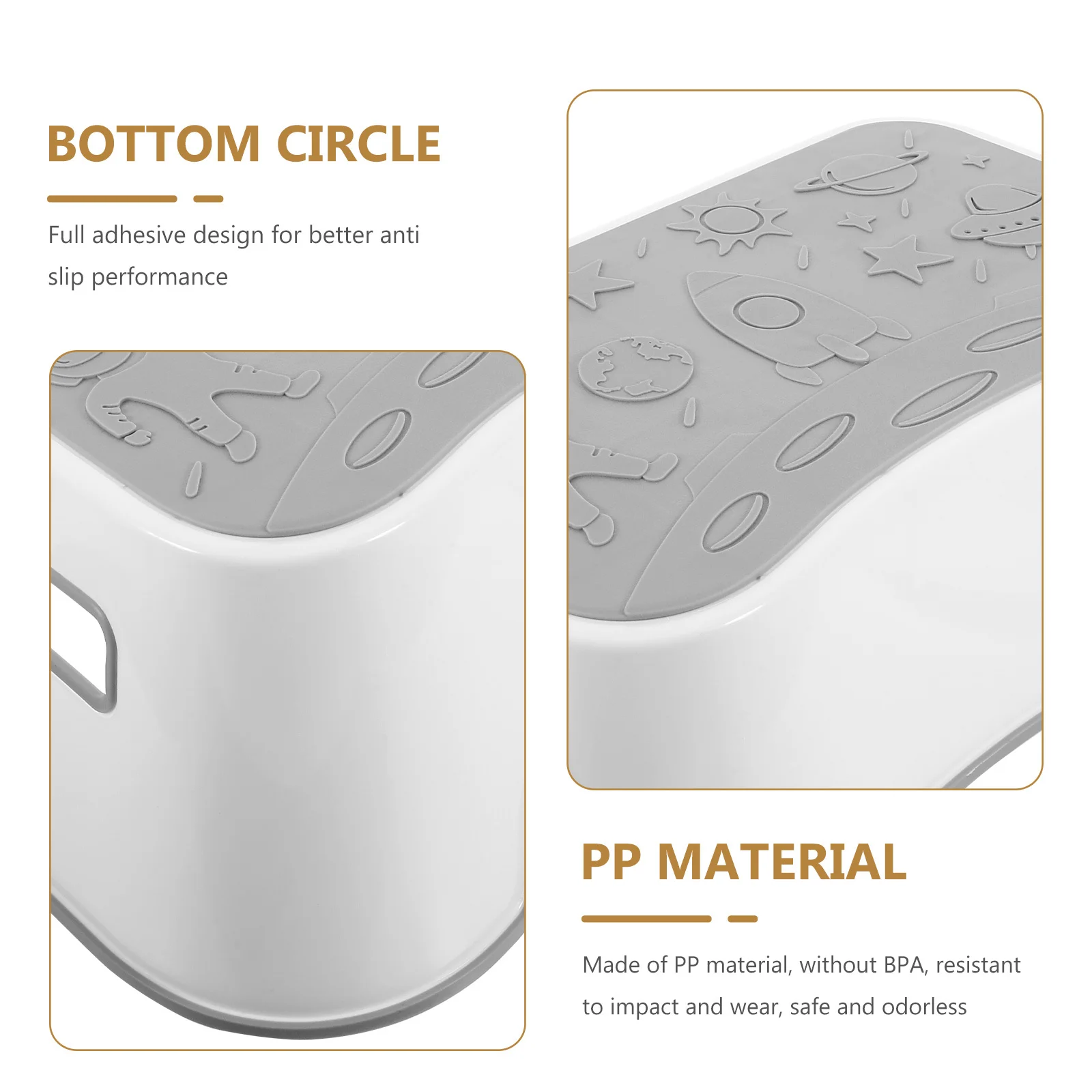 

Toilet For Adults Non-Slip Bathroom Footstool Heavy Duty Space Saving Potty Stool For Squatting Support Step Stool Home Use