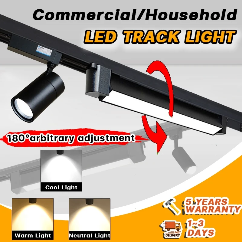 Led Track Light Set 85-264v Led Magnetic Track Lamp 20W 30w Track Spotlight Lighting Fixture for Home Decoration Clothing Store