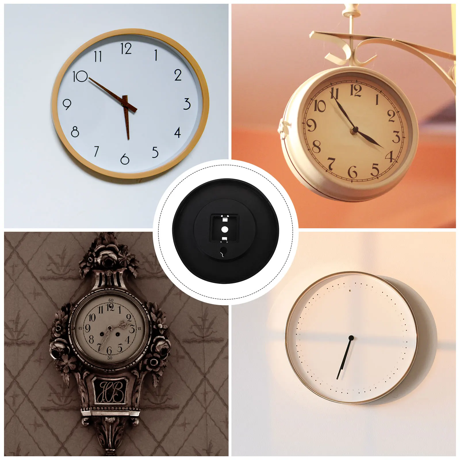 

Plastic Clock Mechanism Back Cover Sturdy Lightweight Replacement Part for Wall Hanging Clock Frame Repair Maintenance Kit