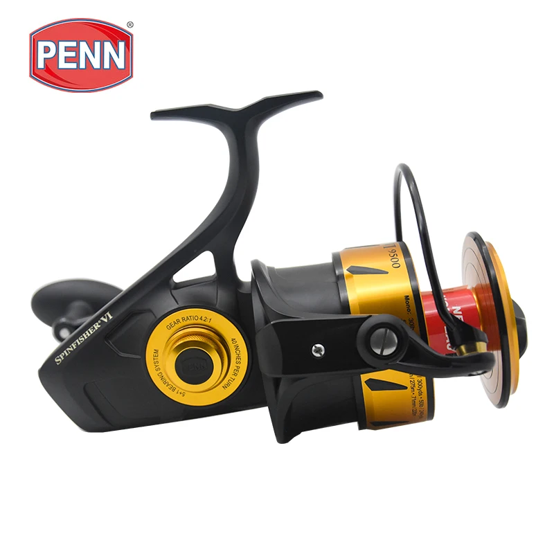 100% oryginalny z USA PENN Spinfisher VI SSVI 2500-10500 metalowy korpus Sea Saltwater Spinning Fishing Reel IPX5 Sealed Design