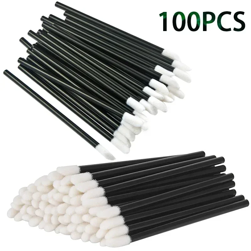100PCS Einweg Lippen Pinsel Make-Up Pinsel Wimpern Verlängerung Applikator Lippenstift Zauberstäbe Set Kosmetische Bunte Make-Up-Tools