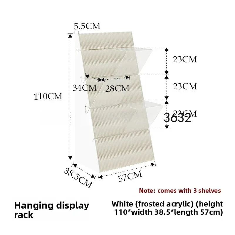 y9.4- Multi-layer Storage Rack Floor-standing Bookshelf Display Rack Snack Cabinet Commercial Display Foldable Acrylic