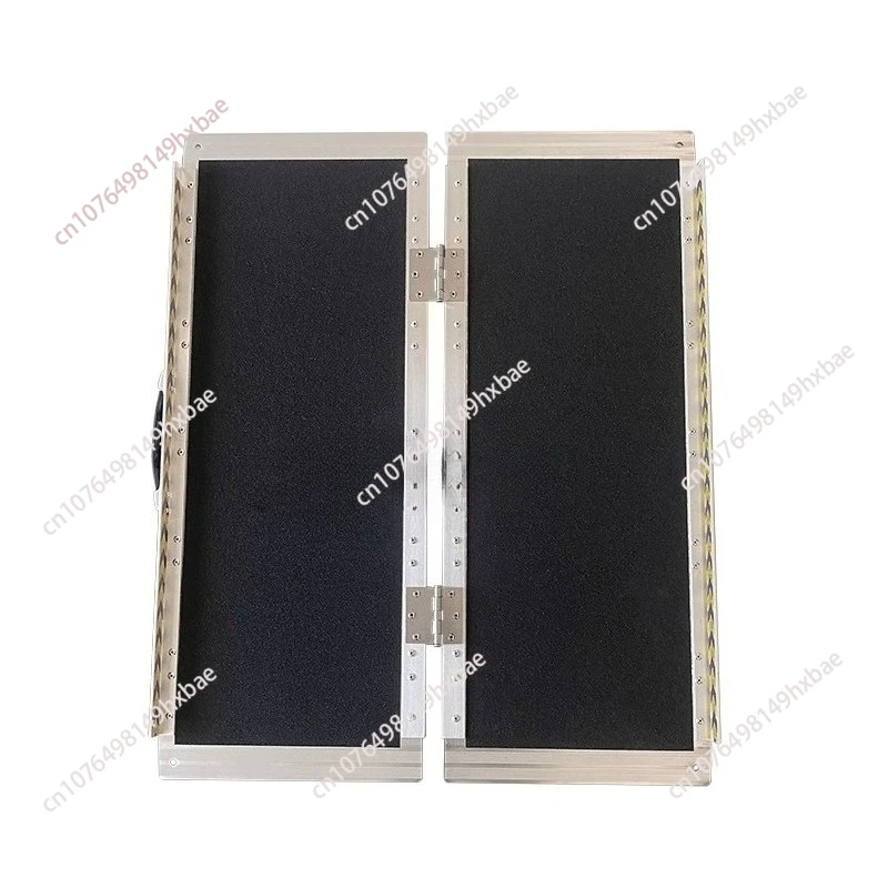Barrier-free aluminum alloy ramp portable non-slip folding