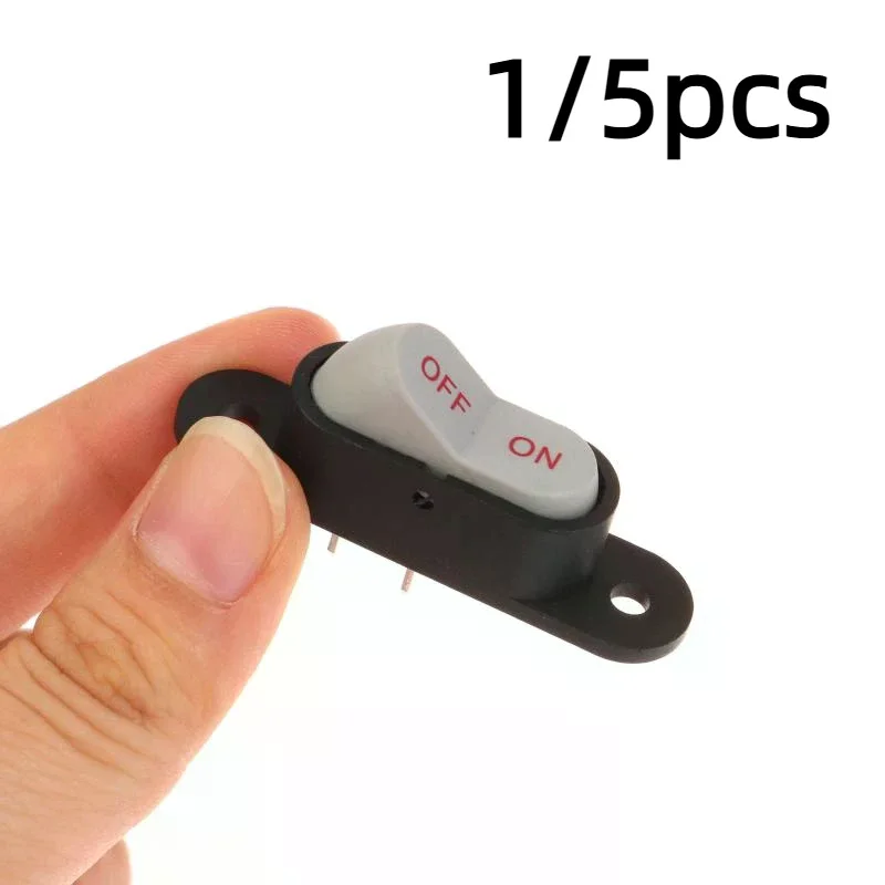 Sakelar Tombol Putih 2 Pin Lampu Nyala/Mati 250V 6A AC AMP 125V 10A Wajan Listrik Sakelar Mulai Rumah 1/5 Buah