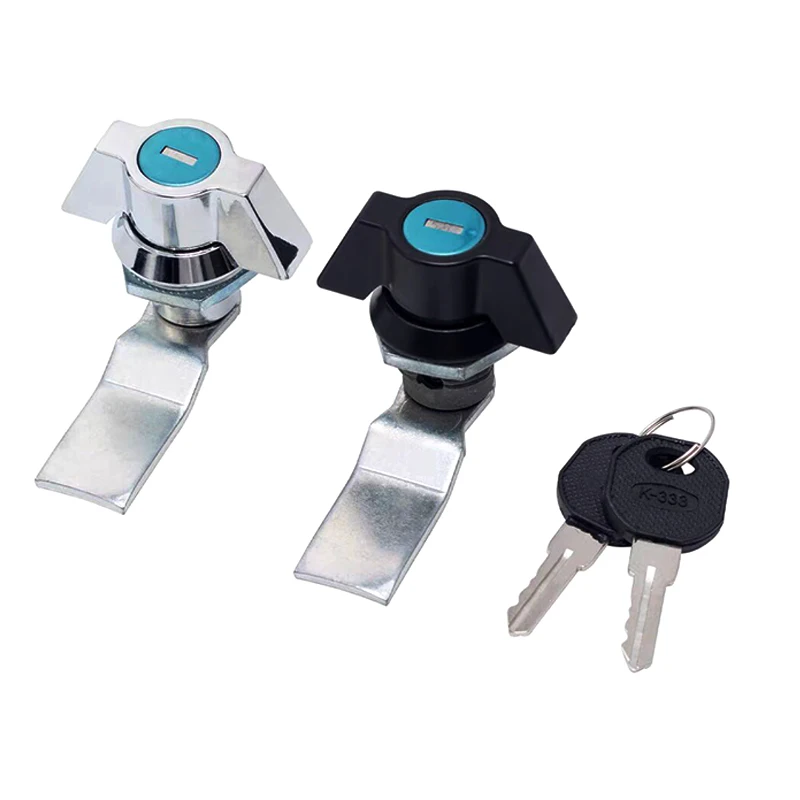 MS748-3 Distribution Box Lock Switchgear Cabinet Lock Industrial Equipment Chassis Plug Core Rotary Tongue Lock with 2 Keys