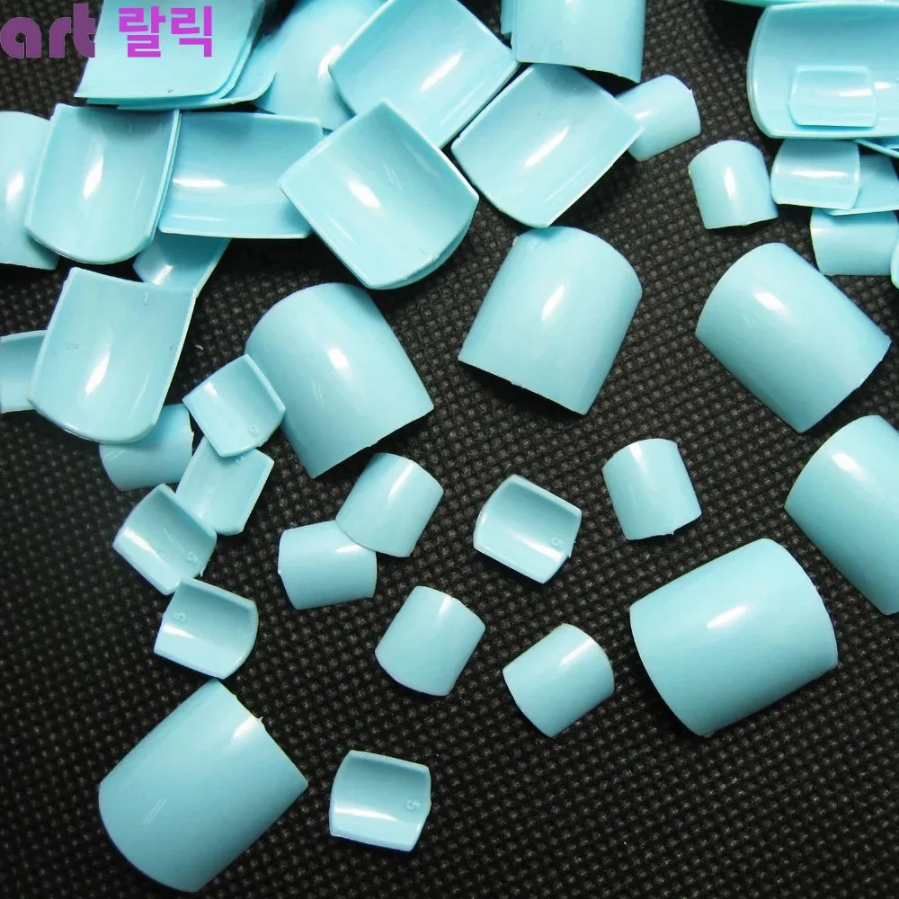 500pcs Artificial Toe Nails Tips French Acrylic Full Cover Professional Nail Art Decor Manicure Tools for Toenails