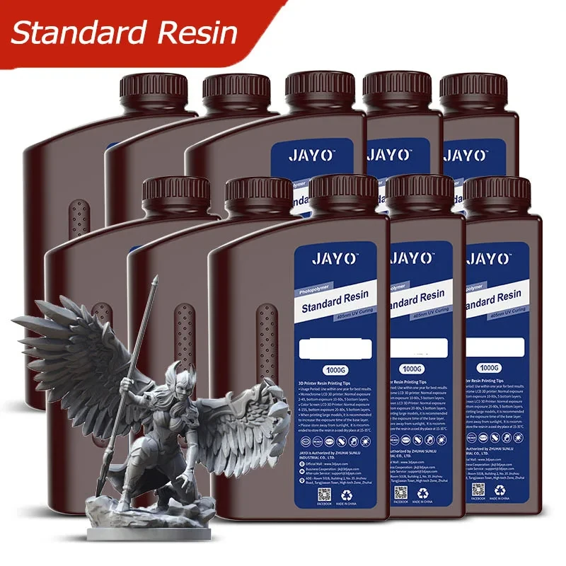 JAYO impresora 3d resina Standard/Water Washab/ABS-Like/PA-Like10KG UV Photopolymer Resin Liquid 405nm For LCD 3D Printer