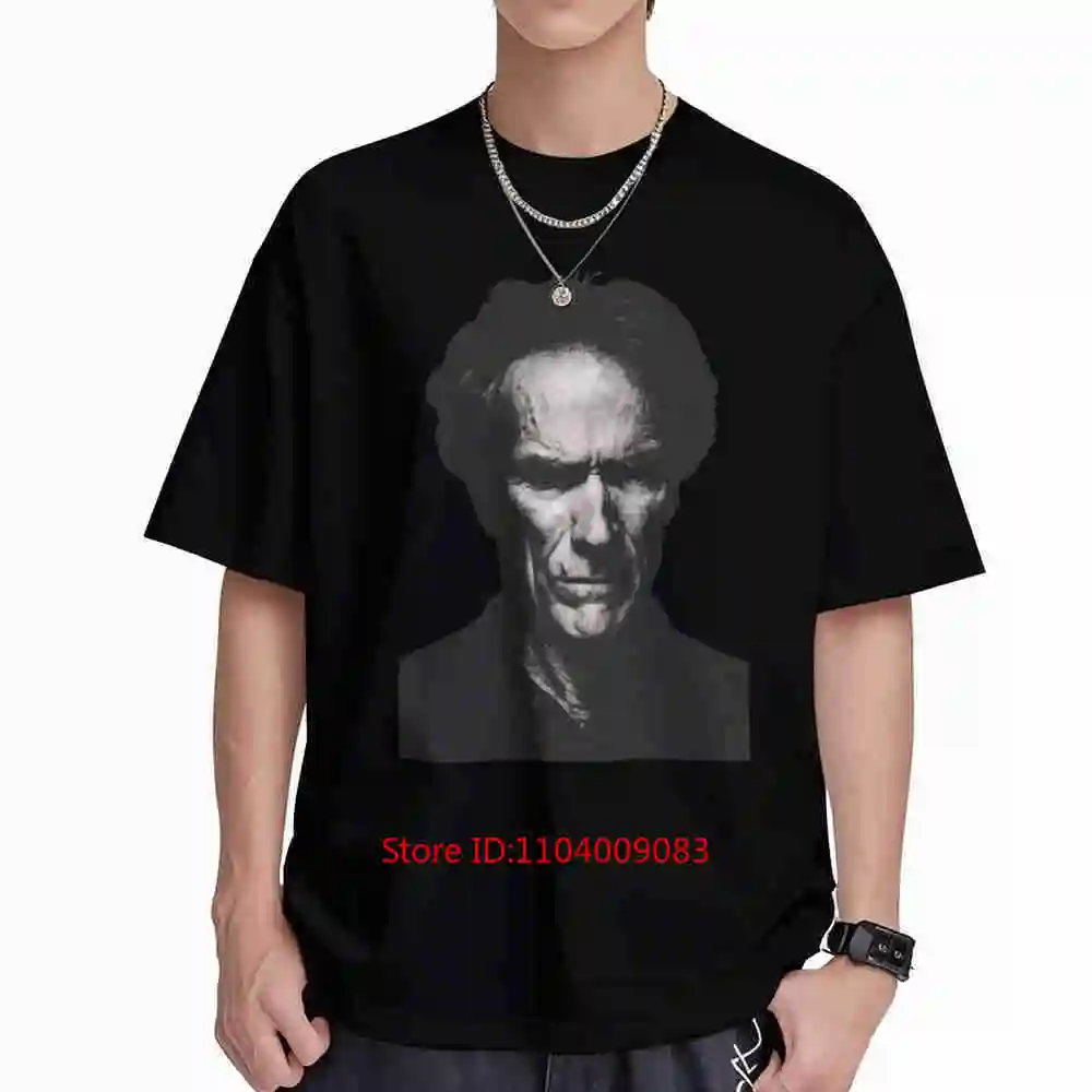 Clint Eastwood Iconic Face Short Sleeve Tee 100% Cotton T-Shirt