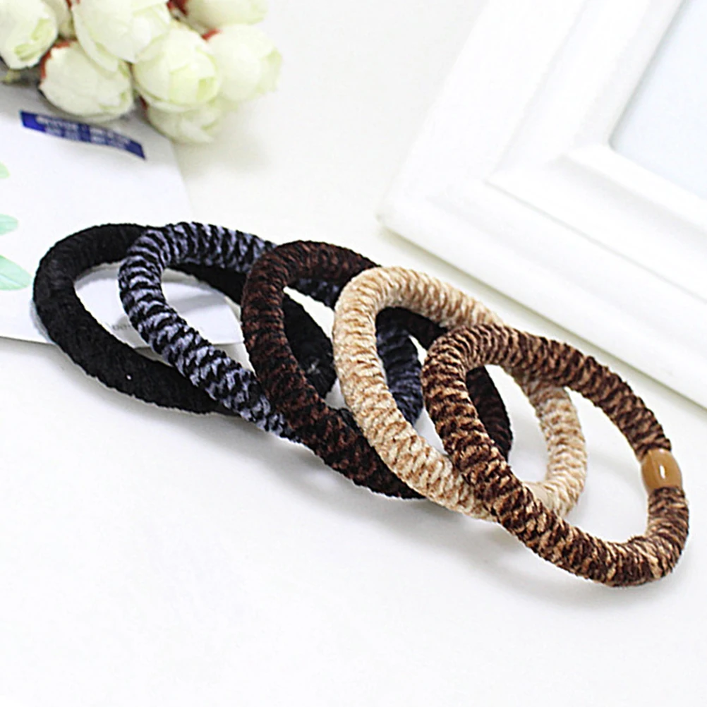 

10 Pcs Bold Circle Hair Bands Elastic Ponytail Holders for Girls Bright Colors Fashion Accessories Non Damaging Gentle for Party
