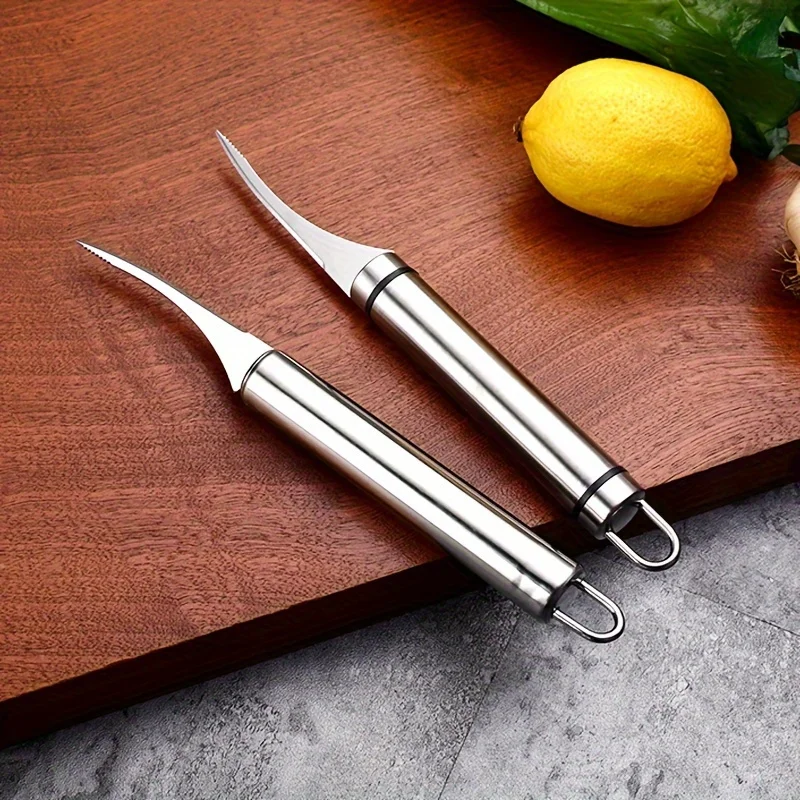 Prawn Stripper Shrimp Line Cutter, Stainless Steel Peeling Shrimps Lobster Knifes, Seafood Tools, Kitchen Accessories